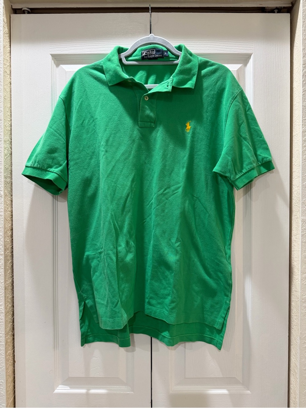 Ralph Lauren Polo Men's Green Short-Sleeve Polo Shirt Large